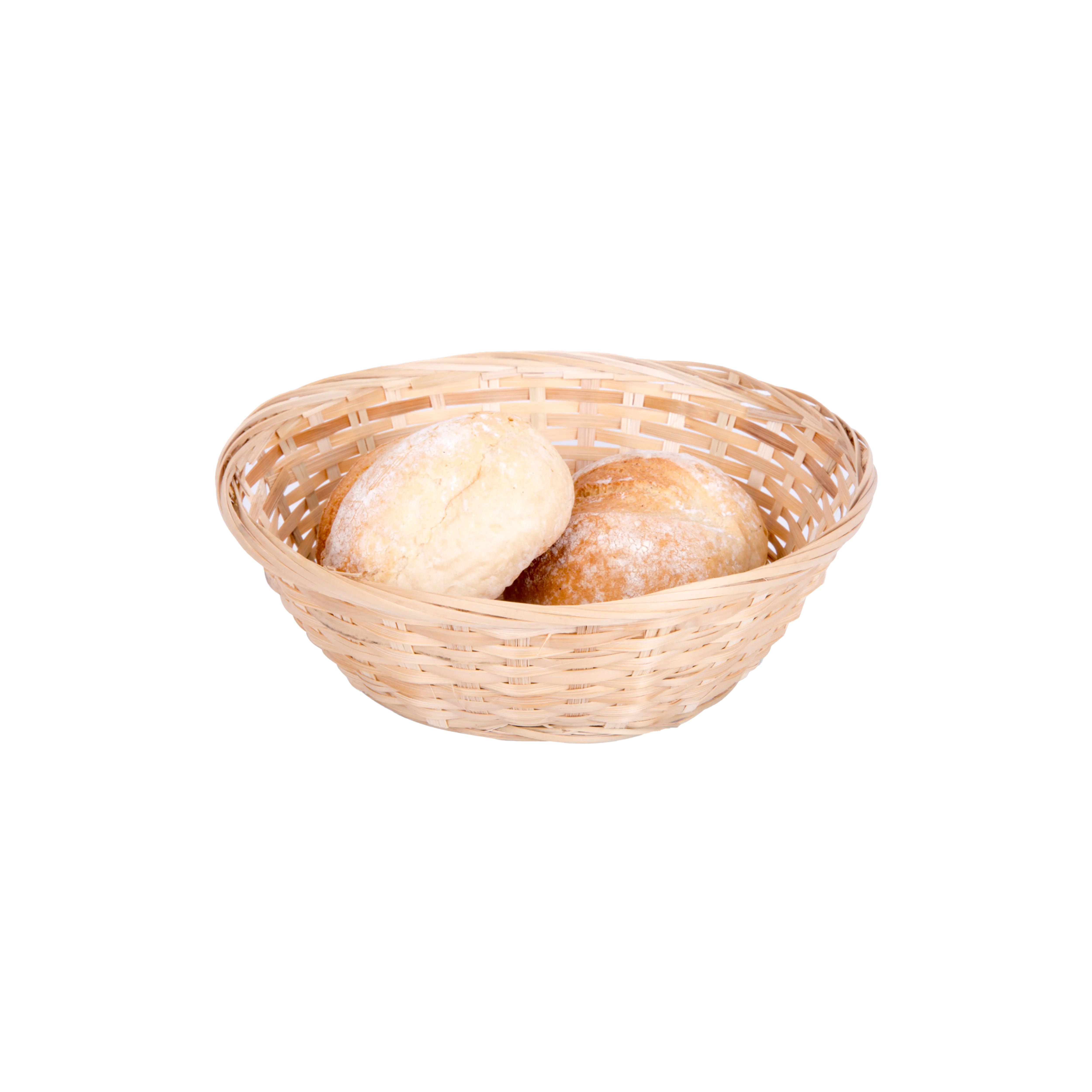 7" Round Bamboo Packing Basket Tray