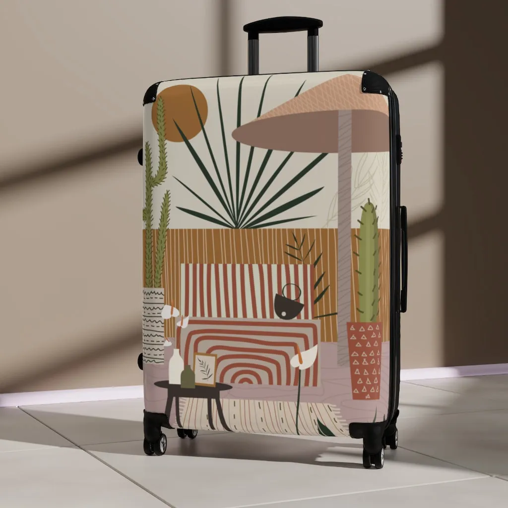 Cabin Suitcase, Modern Patio Print