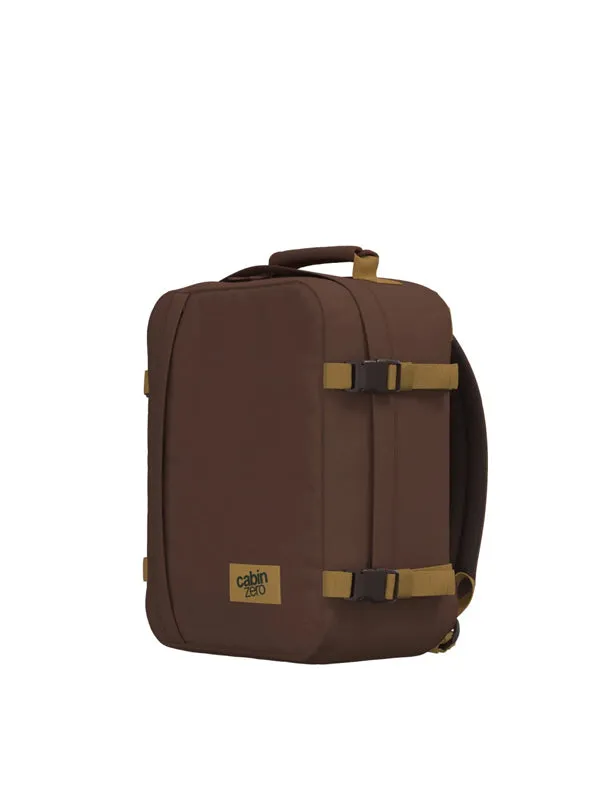 Cabinzero Classic 28L Backpack in Belgian Chocolate Color