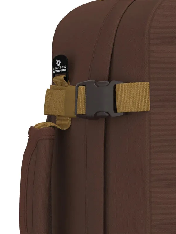 Cabinzero Classic 28L Backpack in Belgian Chocolate Color