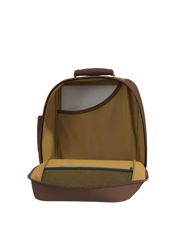 Cabinzero Classic 28L Backpack in Belgian Chocolate Color