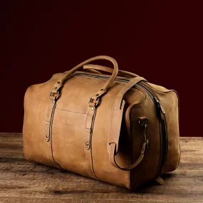 Chitral Tan Vintage Leather Duffle