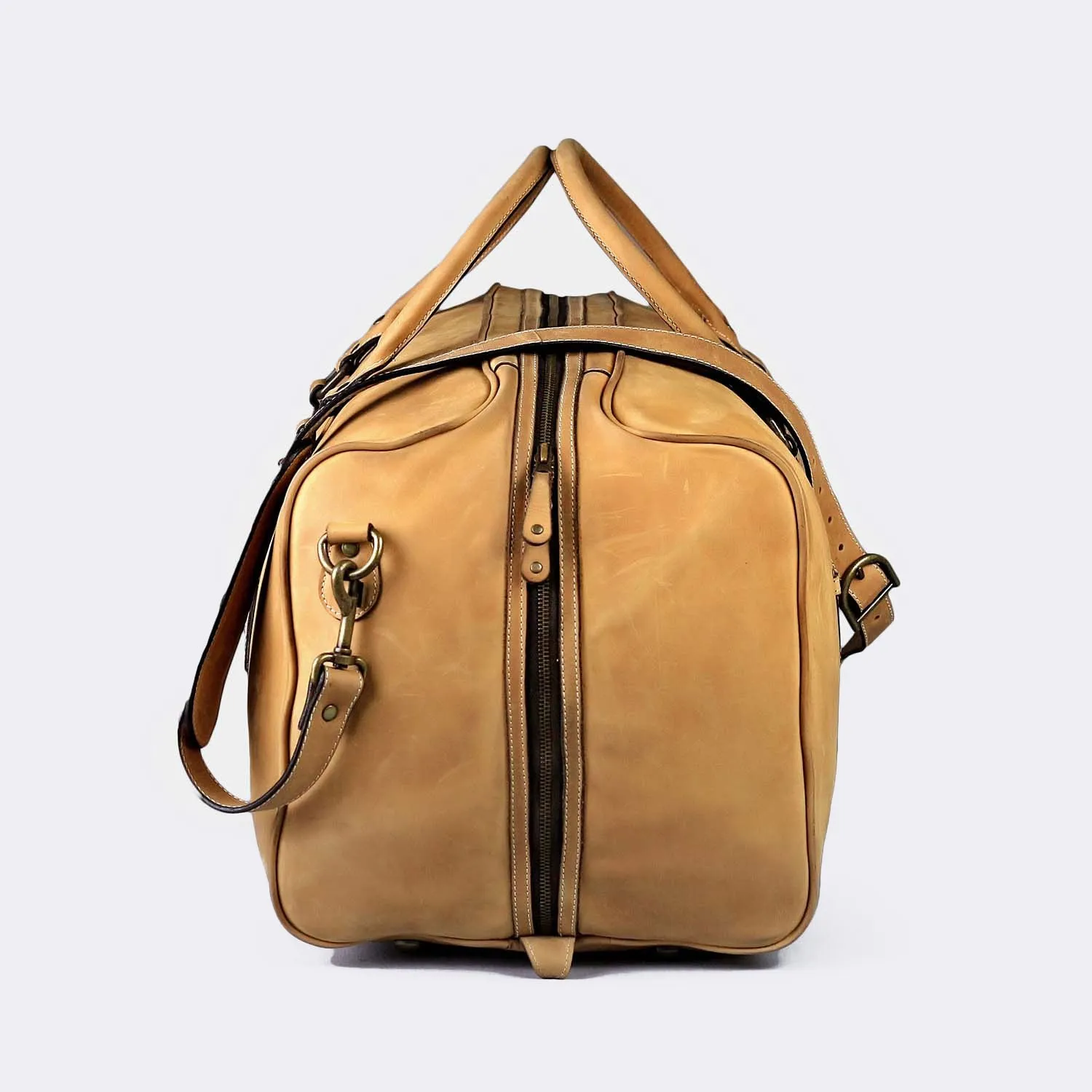 Chitral Tan Vintage Leather Duffle