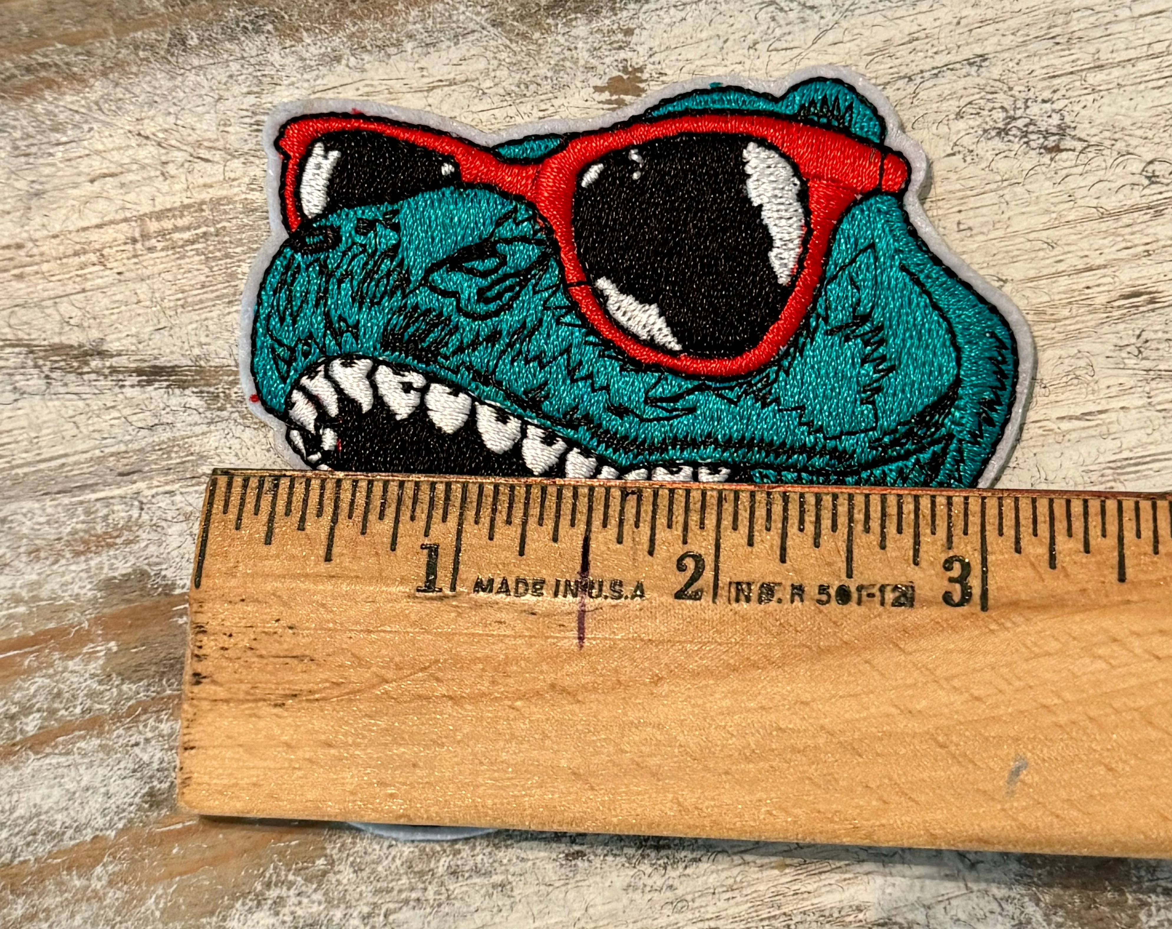Cool T-Rex Dinosaur Iron On Patch