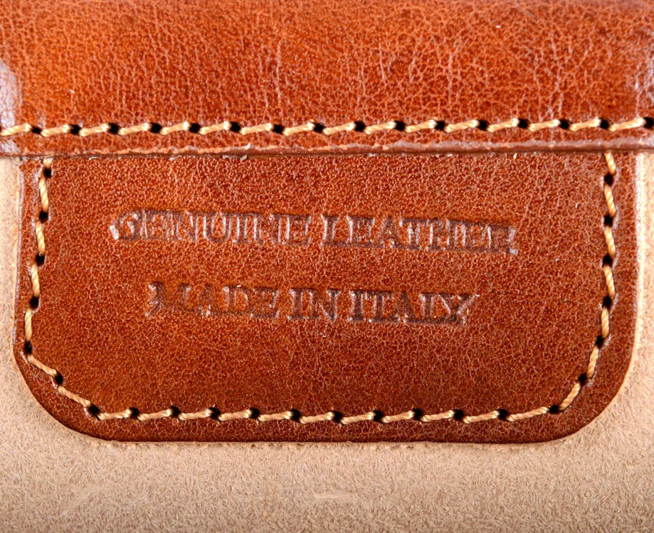 Delamore Tan Leather Briefcase