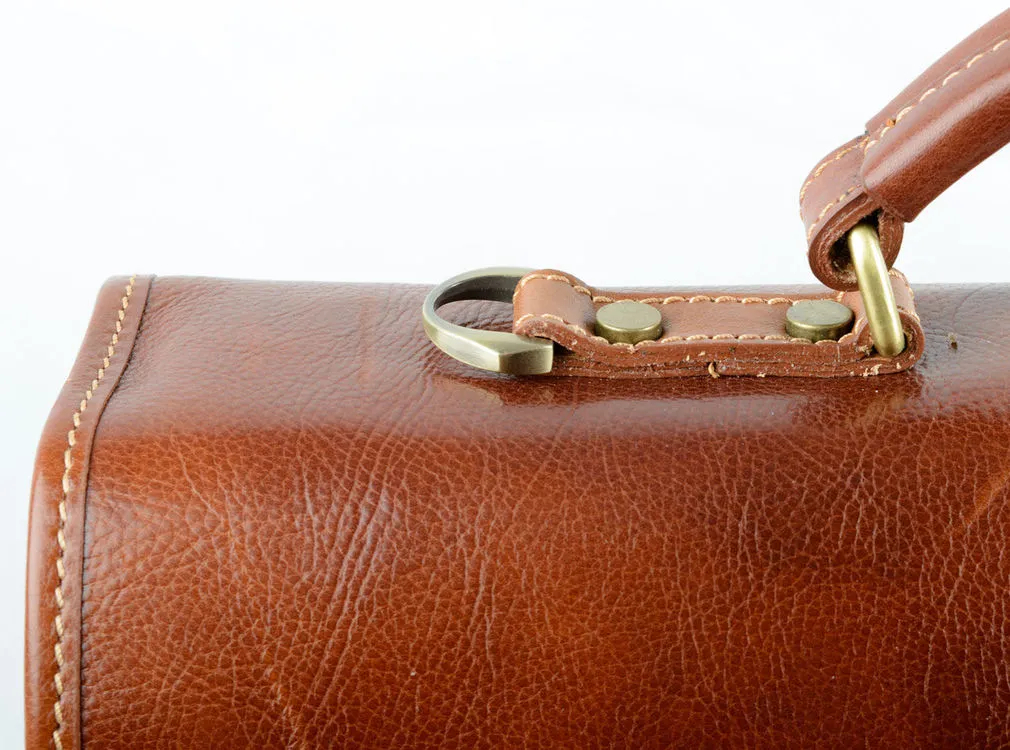 Delamore Tan Leather Briefcase
