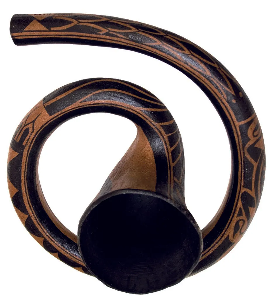 Didgeridoo, Baked wood Didgehorn Maori D, 15"