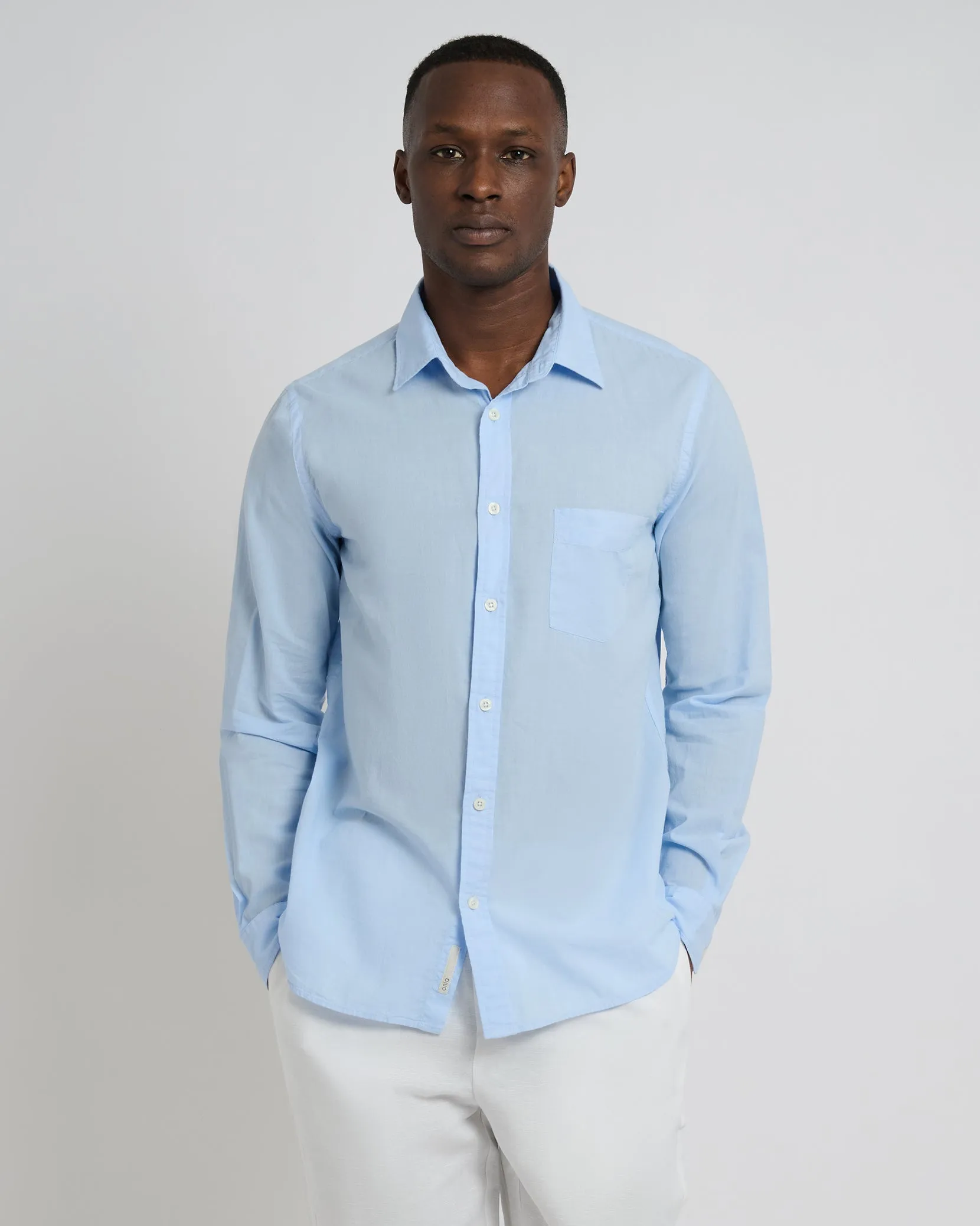 Garment Dye Cotton Voile Shirt