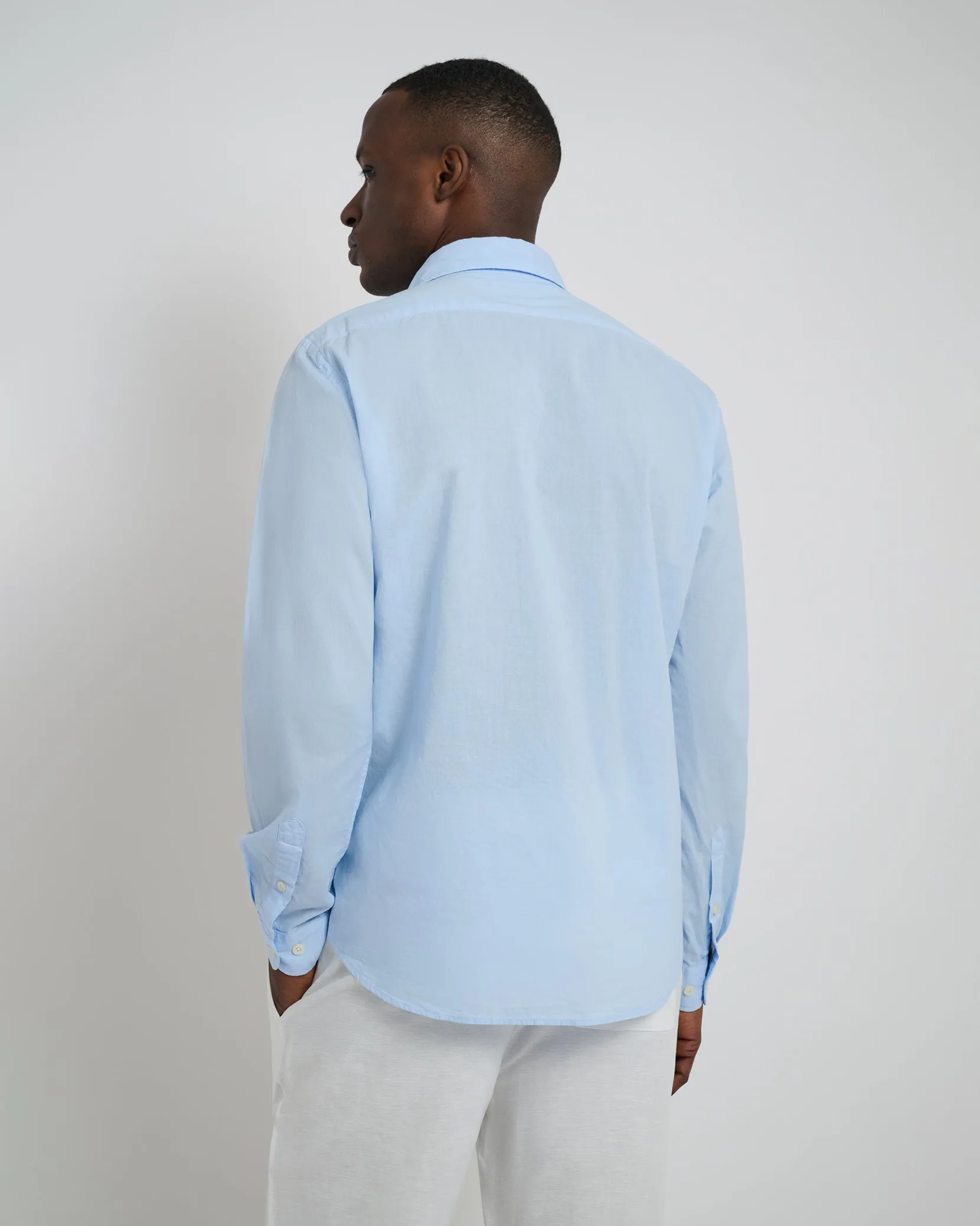Garment Dye Cotton Voile Shirt