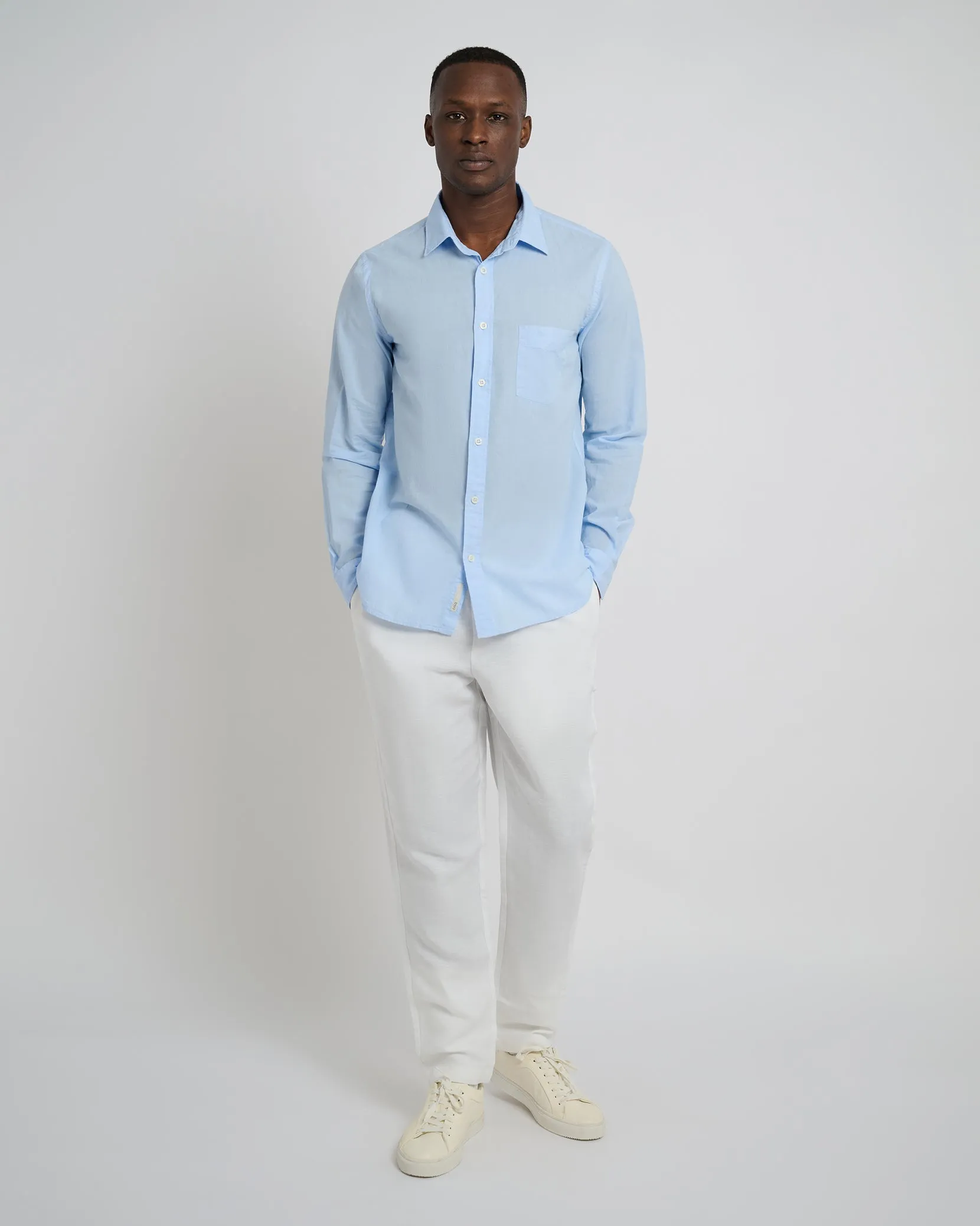 Garment Dye Cotton Voile Shirt