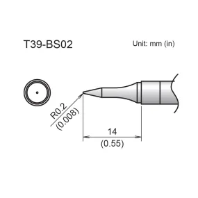 Hakko T39-BS02 Conical Slim Tip Soldering Tip