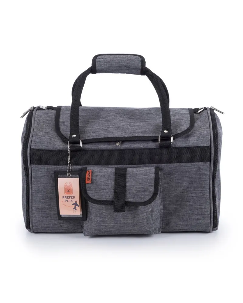 Hideaway Duffle Pet Carrier in Heather Grey (Airline Approved) (FINAL SALE)