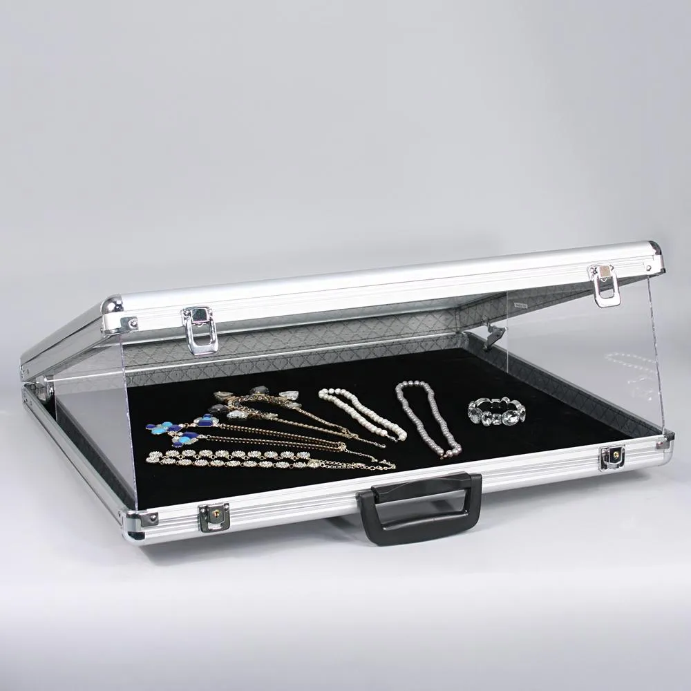 Large Glass-Top Attache Case - 34" x 22" x 3"H