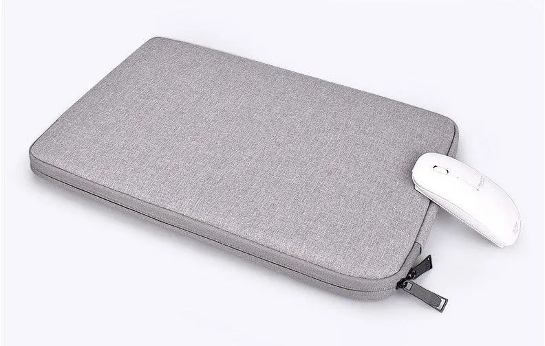 Men's Simple Oxford 2 In 1 Laptop Sleeve- Ash