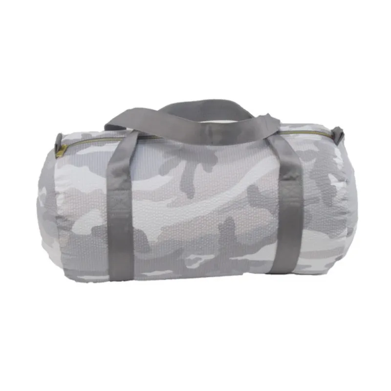Personalized Seersucker Snow Camo Duffel Bag