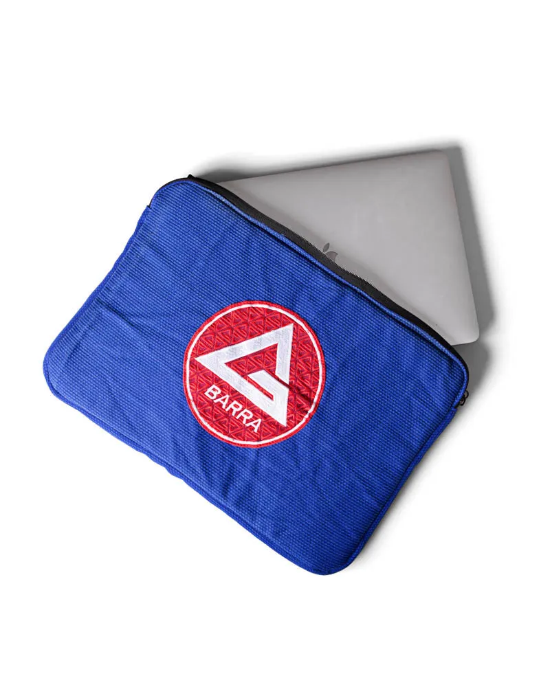 Repurposed Large Laptop Sleeve - Blue