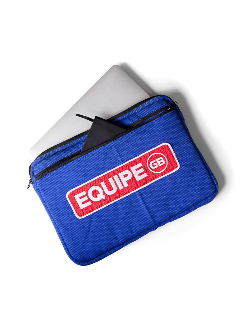 Repurposed Large Laptop Sleeve - Blue