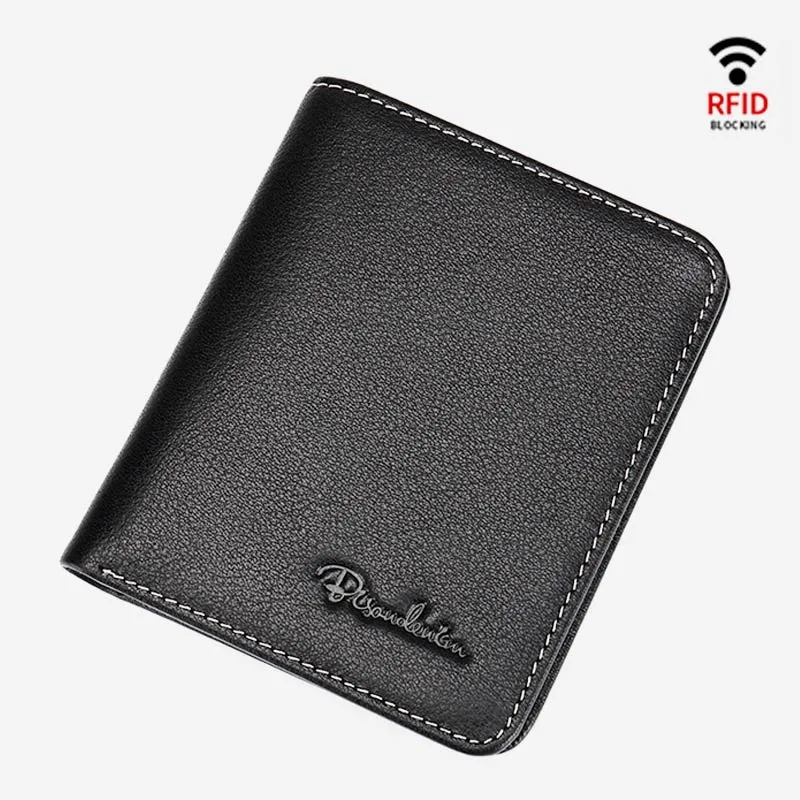 Super Slim Genuine Leather Business Soft Short Wallet