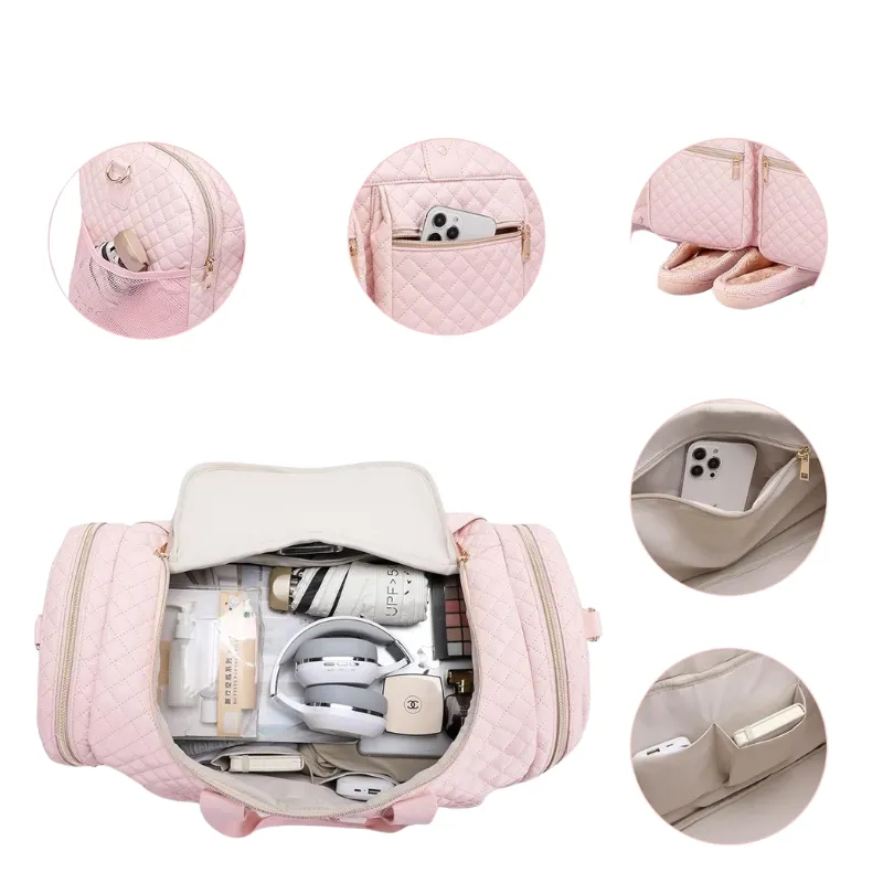 Travel Duffel Bag With Shoe Compartment