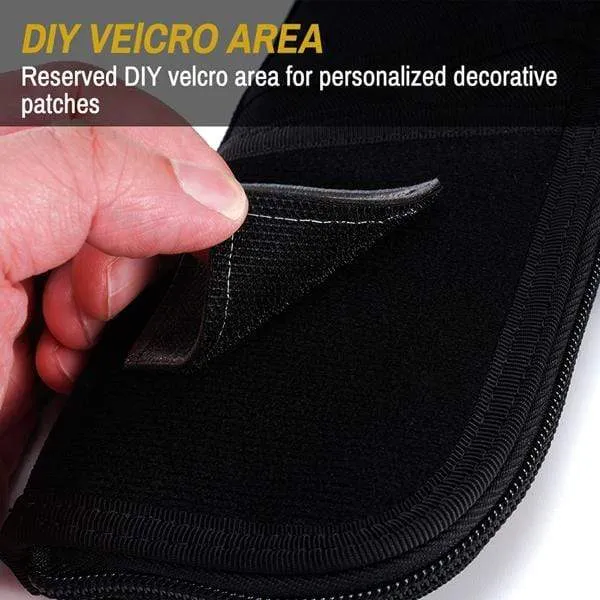 VE7 EDC Pocket Organizer Pouch, Utility EDC Tool Pouch with DIY Patches Area