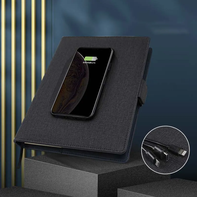 Wireless Charging Multi-Function Portfolio Notebook