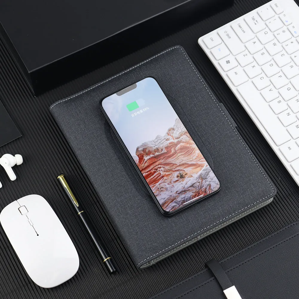 Wireless Charging Multi-Function Portfolio Notebook