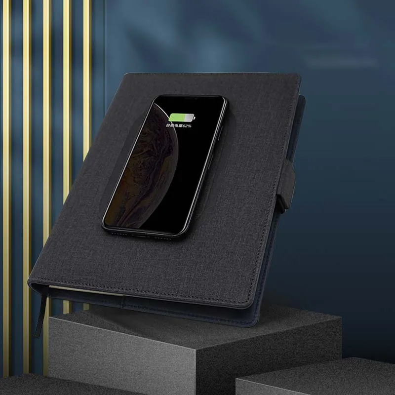Wireless Charging Multi-Function Portfolio Notebook