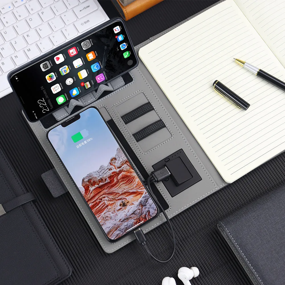 Wireless Charging Multi-Function Portfolio Notebook