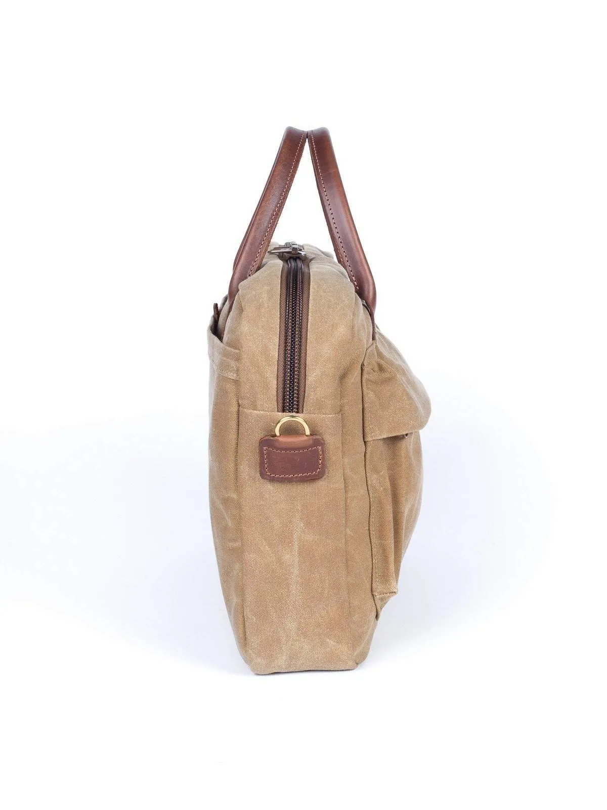 Wood&Faulk Folio Briefcase High Desert Sage